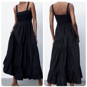 Zara- midi black dress